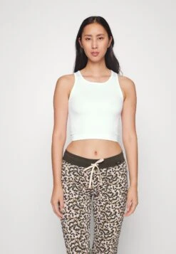 ONLY Onlvicky Seamless O-Neck Cropped - Hemd - White