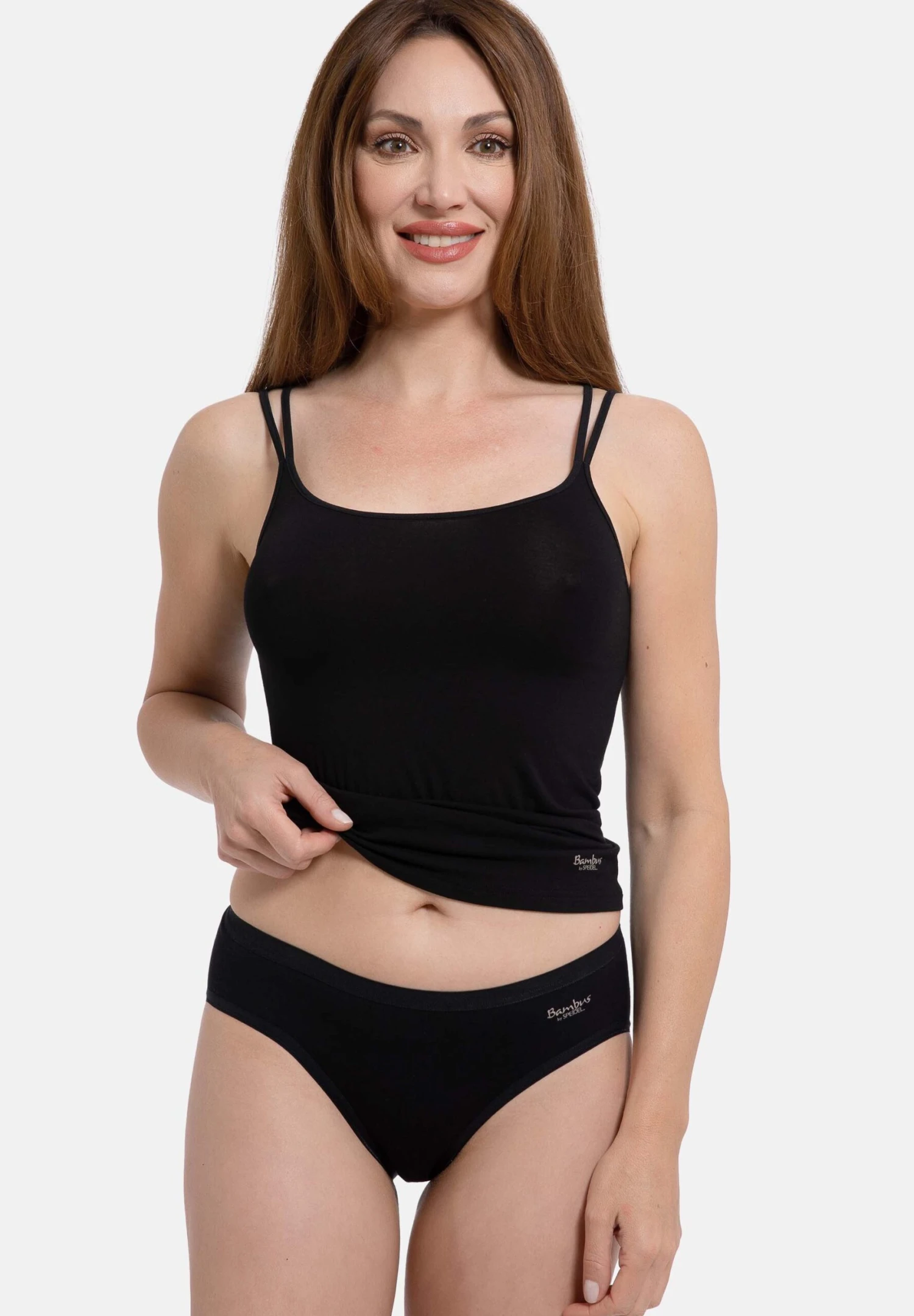 Speidel Spaghetti-Träger-Top 3Er-Pack Bambus - Hemd - Schwarz 2 Speidel Spaghetti-Träger-Top 3Er-Pack Bambus - Hemd - Schwarz - Afbeelding 2