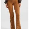 WE FASHION Flared Van Stof - Broek - Brown