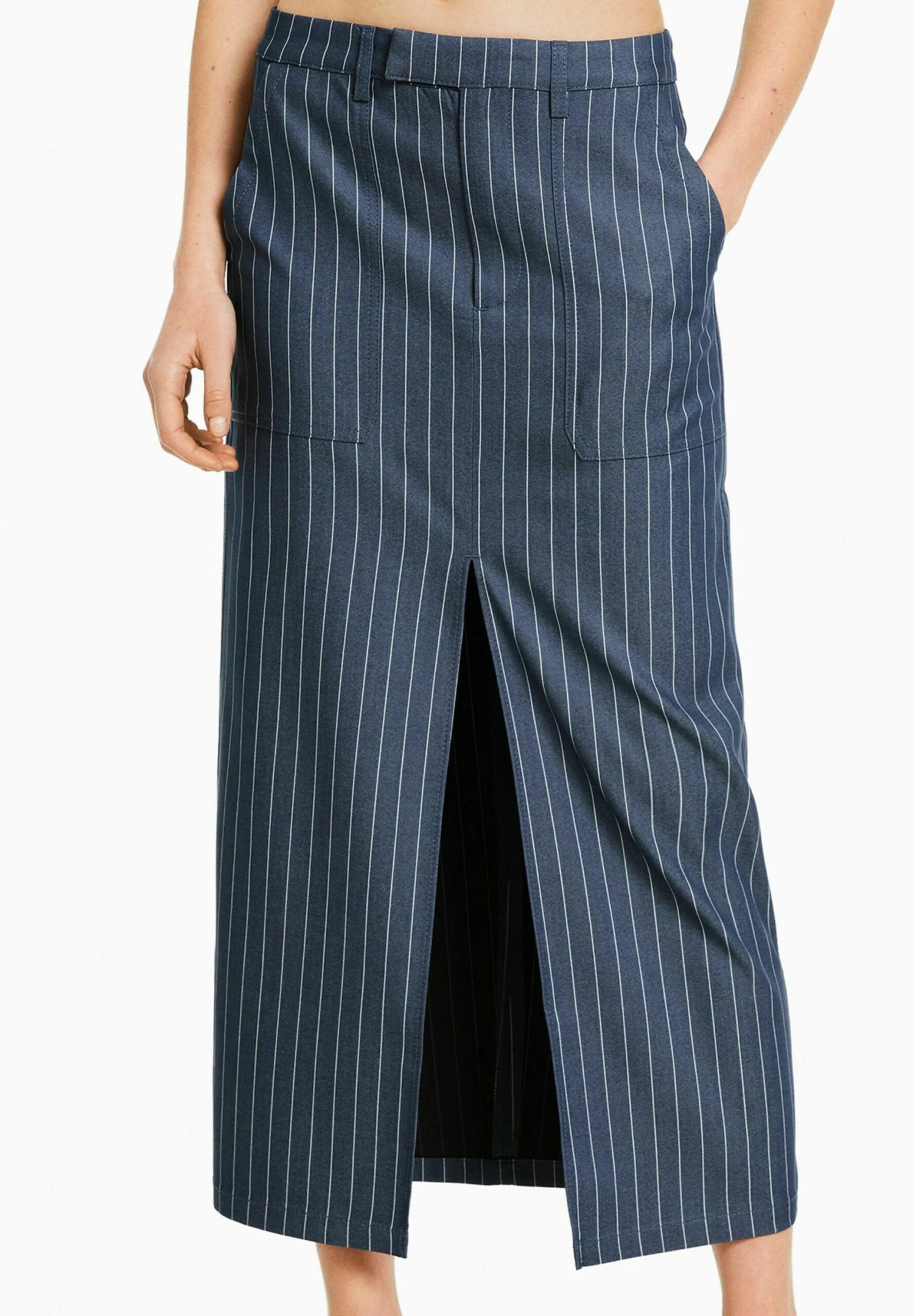 BERSHKA Tailored-Fit- Jeansrok - Dark Blue 4 BERSHKA Tailored-Fit- Jeansrok - Dark Blue - Afbeelding 4