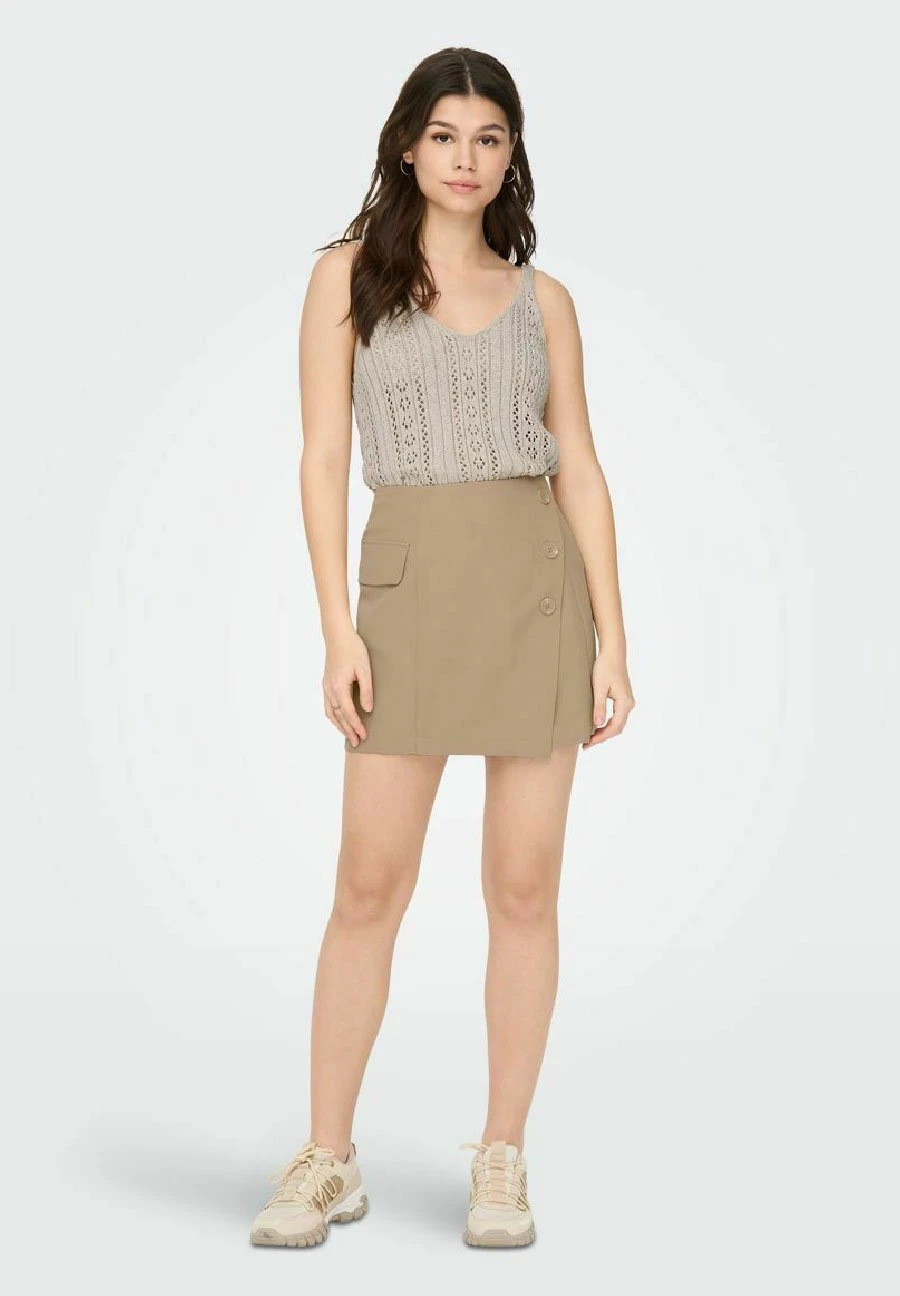 ONLY Onlberry- Minirok - Beige Mottled Beige 2 ONLY Onlberry- Minirok - Beige Mottled Beige - Afbeelding 2