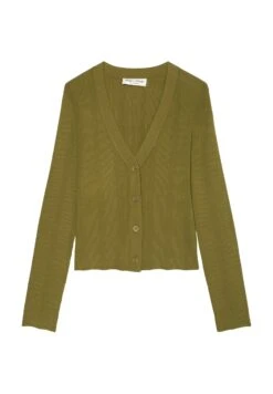 Marc O'Polo Longsleeve V-Neck - Vest - Fern Green