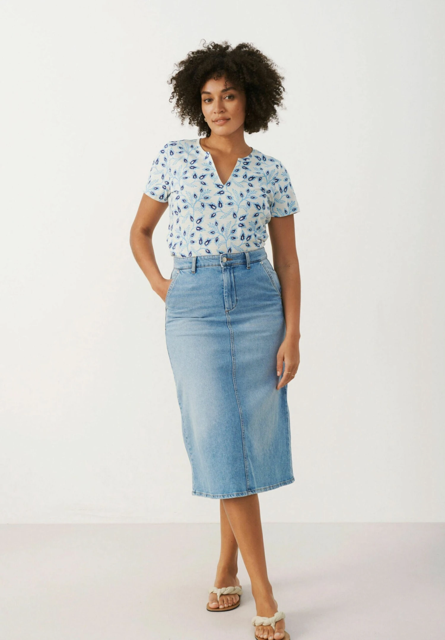 Part Two Siyapw Sk - A-Lijn Rok - Light Blue Denim 2 Part Two Siyapw Sk - A-Lijn Rok - Light Blue Denim - Afbeelding 2