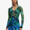 Desigual Tropical Cut Out - Badpak - Blue