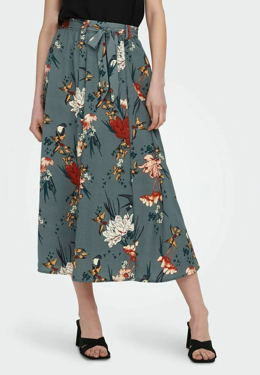 ONLY Lang - A-Lijn Rok - Balsam Green 1 ONLY Lang - A-Lijn Rok - Balsam Green