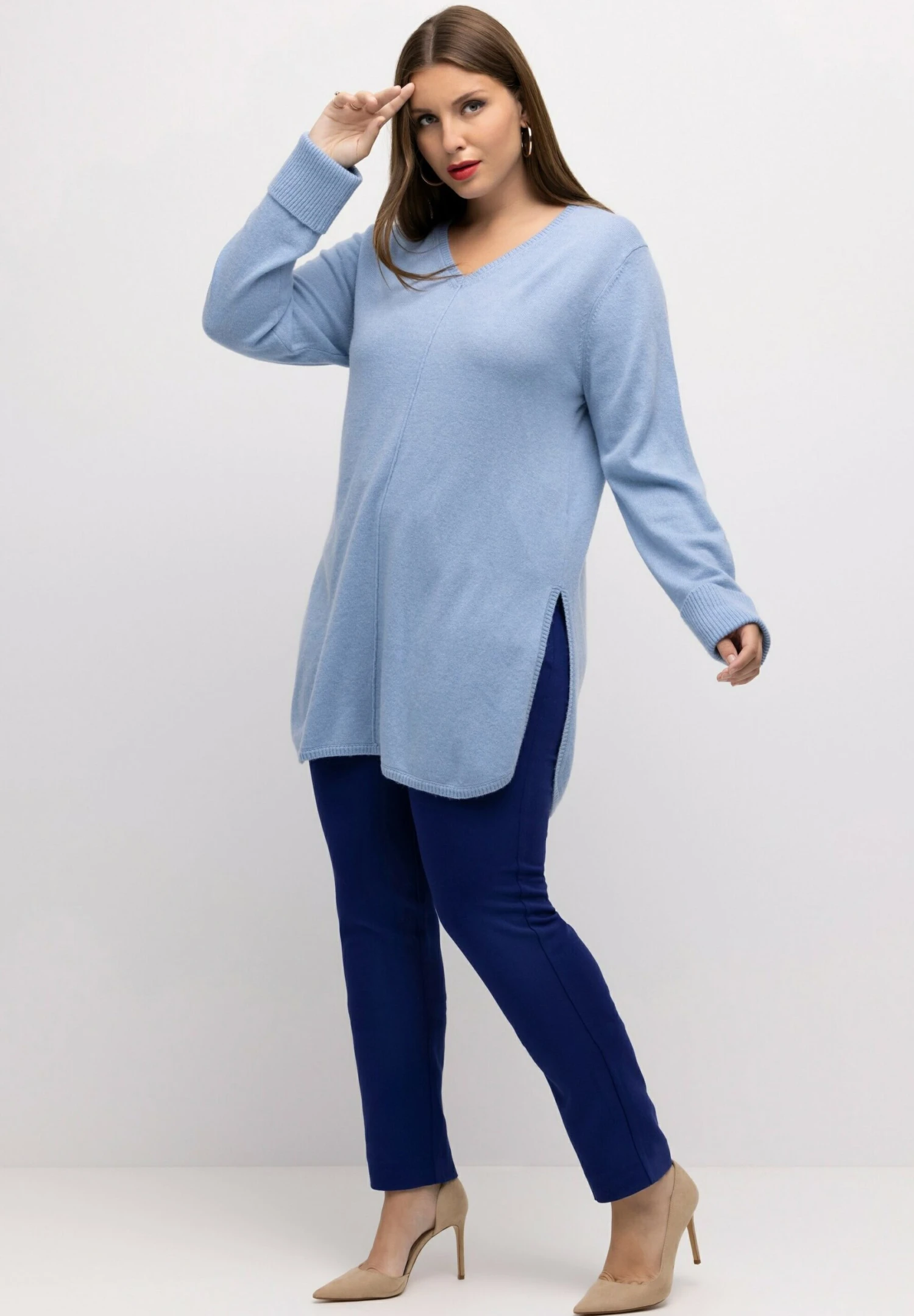 Ulla Popken Trui - Helles Bleu 2 Ulla Popken Trui - Helles Bleu - Afbeelding 2