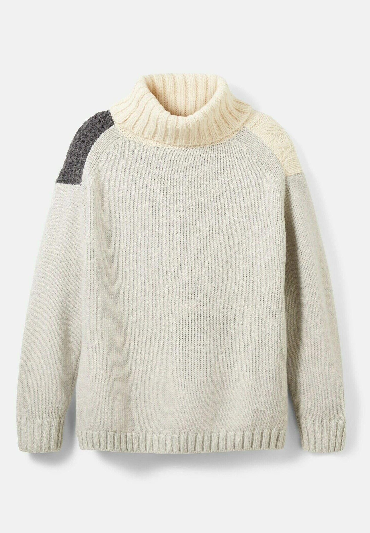 Tom Tailor Verschiedenen Struktu - Trui - Grey Patched Design 7 Tom Tailor Verschiedenen Struktu - Trui - Grey Patched Design - Afbeelding 7