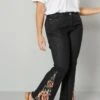 Flared Jeans - Schwarz