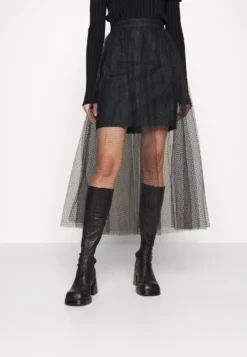 TWINSET Woven Skirt - A-Lijn Rok - Nero