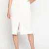 LOLALIZA Midi With Split - Kokerrok - Offwhite