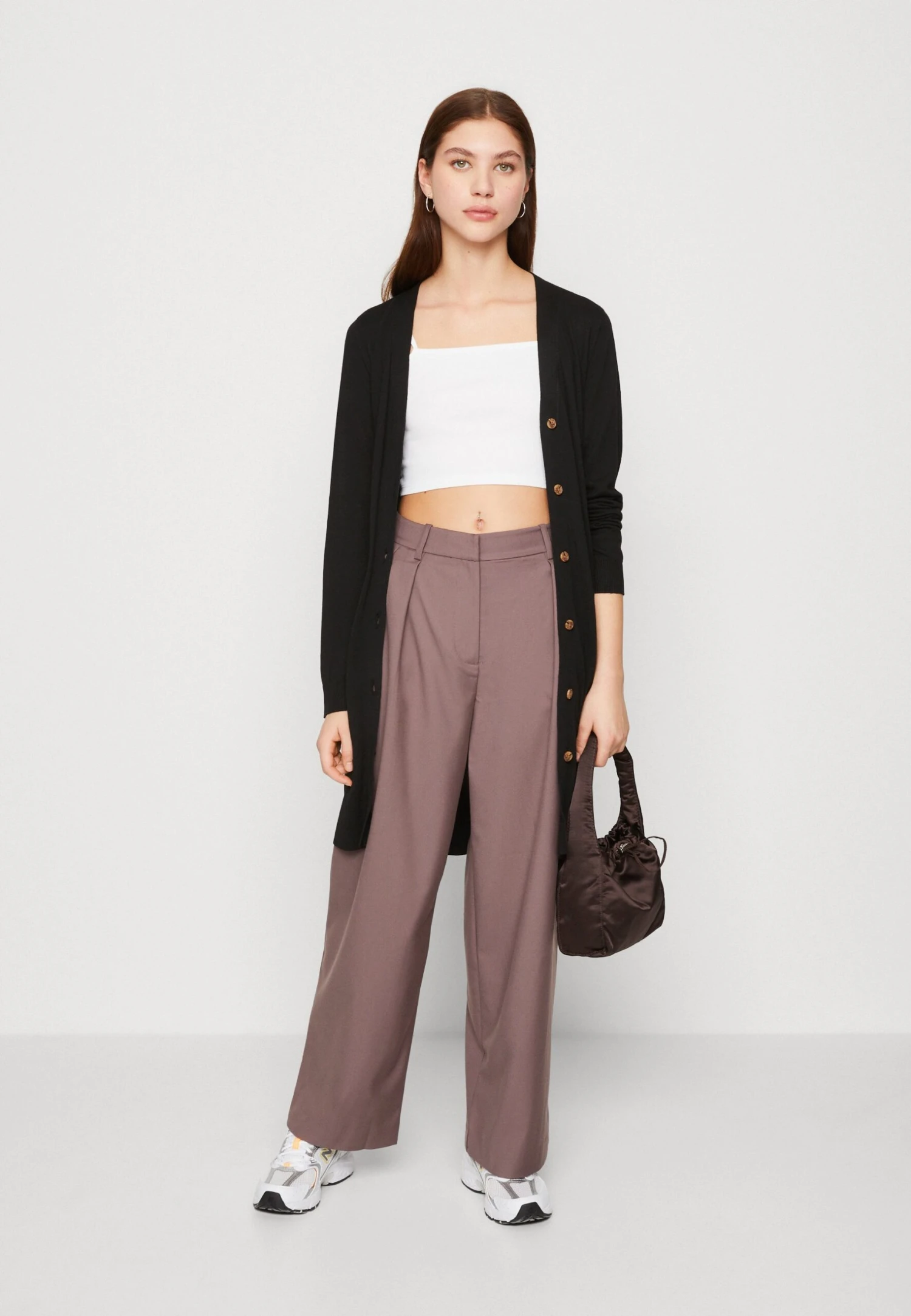 Vila Viabella Long Cardigan - Vest - Black 2 Vila Viabella Long Cardigan - Vest - Black - Afbeelding 2