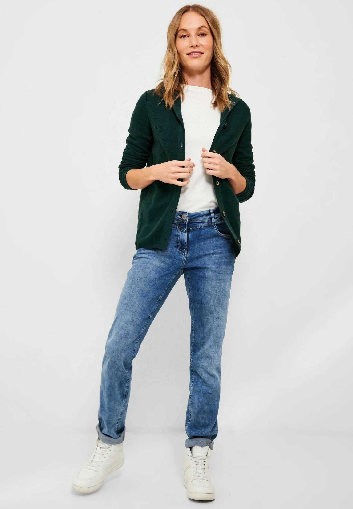 Cecil Mit Strukturmix - Vest - Grün 2 Cecil Mit Strukturmix - Vest - Grün - Afbeelding 2