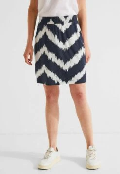 STREET ONE Mit Zick Zack Print - Minirok - Blau