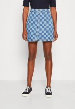 Marc O'Polo DENIM Skirt A-Shaped Fit High Waist - A-Lijn Rok - Multi/Light Blue