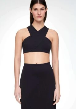 Oysho Compressive Halter - Bustier - Black
