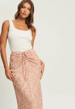 Tussah Leila- Maxirok - Beige Lurex Abstract -ESPRIT Winkel f696ba749ed542f4b5f5de13445f0769