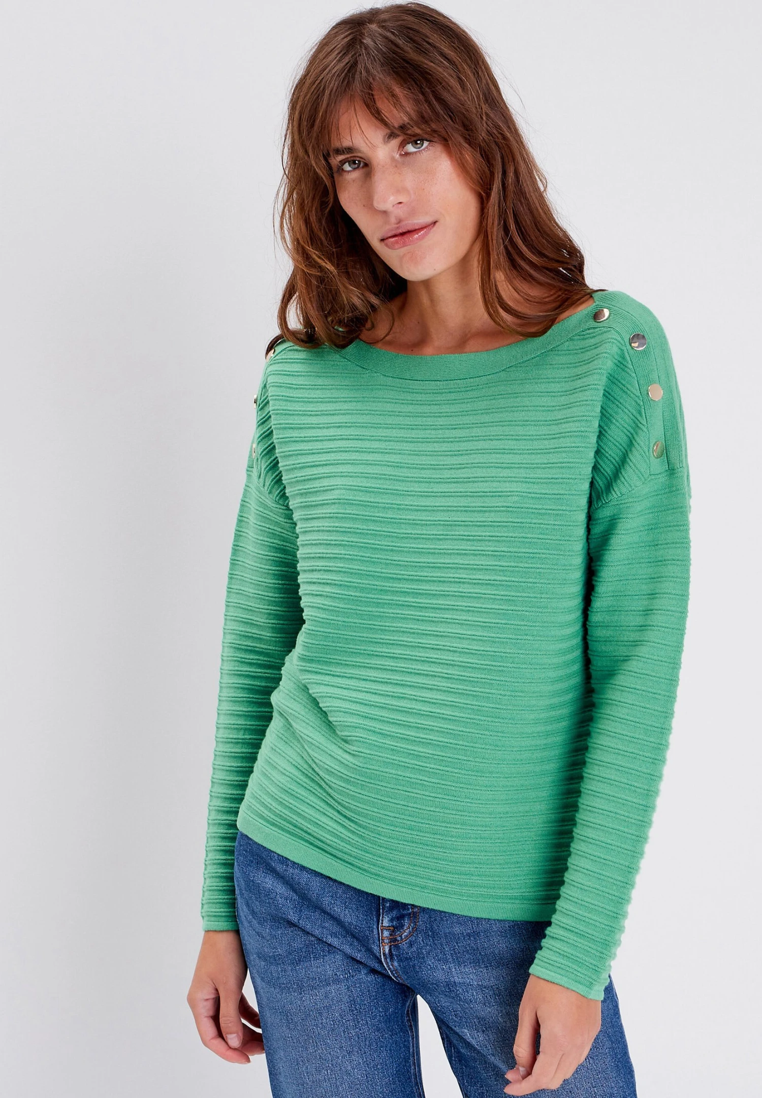 Mit Langen Ärmeln - Trui - Vert Menthe 4 Mit Langen Ärmeln - Trui - Vert Menthe - Afbeelding 4