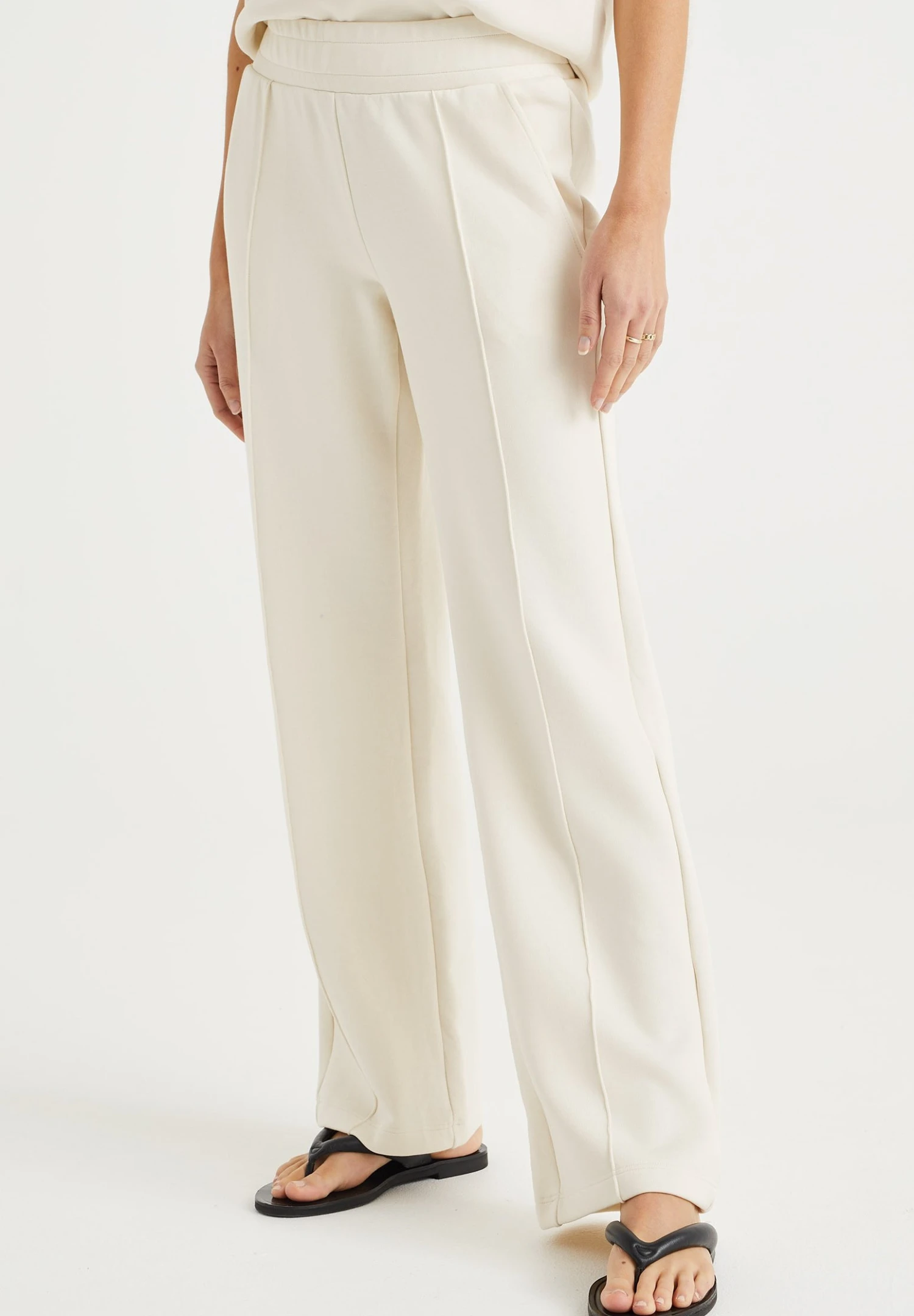 WE FASHION Wide Leg- Broek - White 1 WE FASHION Wide Leg- Broek - White