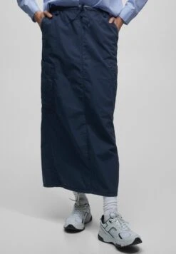 PULL & BEAR With An Elastic Waistband - Maxirok - Dark Blue